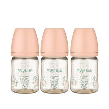 Moyuum PPSU All-in-one Baby Bottle Dear Dear Edition - Coral Pink 170ml Pack of 3