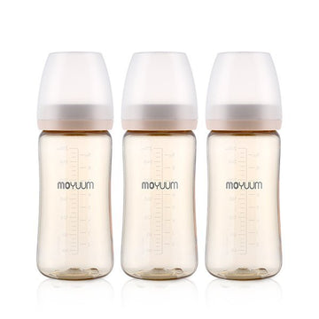 Moyuum PPSU All - in - One Baby Bottle 270ml (3+ Months) Pack of 3 Basic - shop_name uae and saudi arab