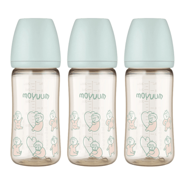 Moyuum PPSU All - in - One Baby Bottle 270ml (3+ Months) Pack of 3 Dear Dear Edition - Mint - shop_name uae and saudi arab