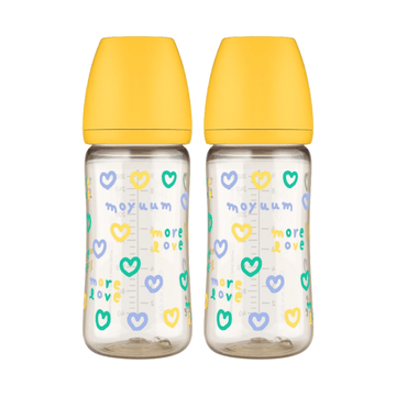 Moyuum PPSU All - in - one Baby Bottle More Love(SOOSOOJIN) Edition Yellow 270ml (3+ Months) Pack of 2 - shop_name uae and saudi arab