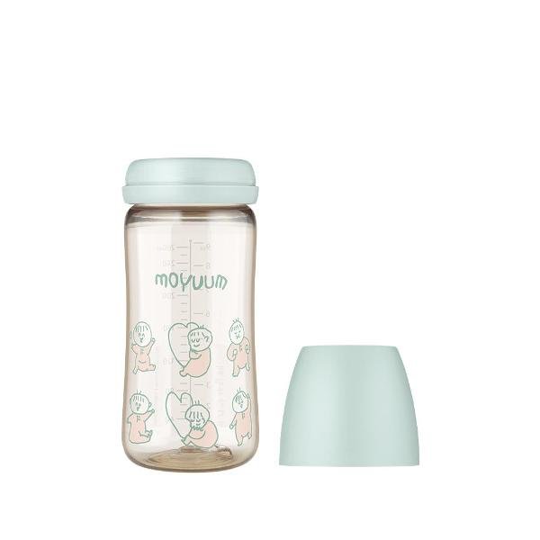 Moyuum PPSU All - in - One Baby Bottle with Nipple 270 ml (3+ Months) (Dear Dear Edition - Mint) - shop_name uae and saudi arab