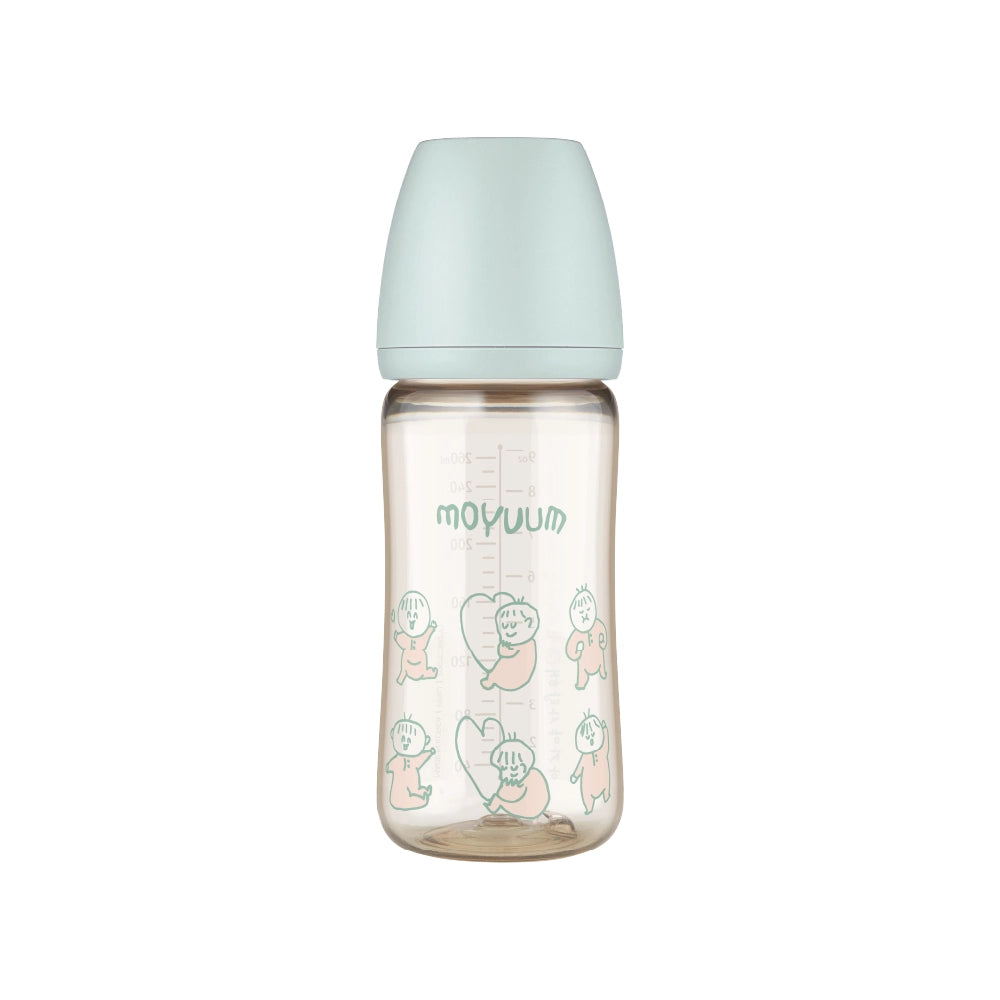 Moyuum PPSU All-in-One Baby Bottle 270ml (3+ Months) Pack of 3  Dear Dear Edition - Mint
