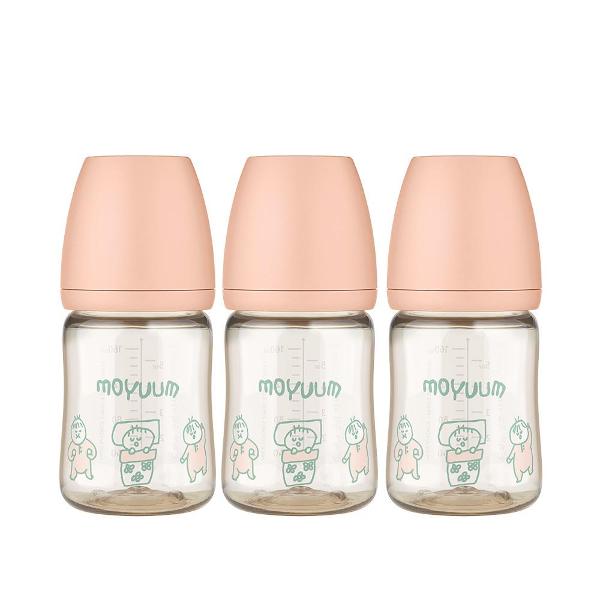 Moyuum PPSU All-in-one Baby Bottle Dear Dear Edition - Coral Pink 170ml  Pack of 3