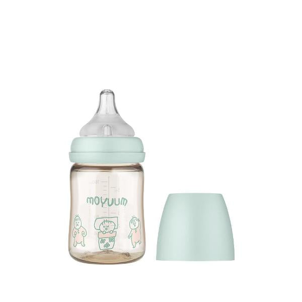 Moyuum PPSU All-in-One Baby Bottle with Nipple 170 ml (0 to 3 months) (Dear Dear Edition - Mint)
