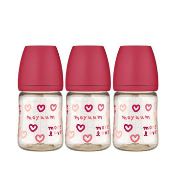 All - in - one baby bottle 170ml (0 to 3 months) More Love Edition Triple Pack (Cherry) - shop_name uae and saudi arab
