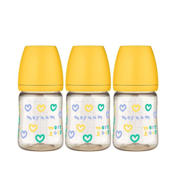 All - in - one baby bottle 170ml (0 to 3 months) More Love Edition Triple Pack (yellow) - shop_name uae and saudi arab