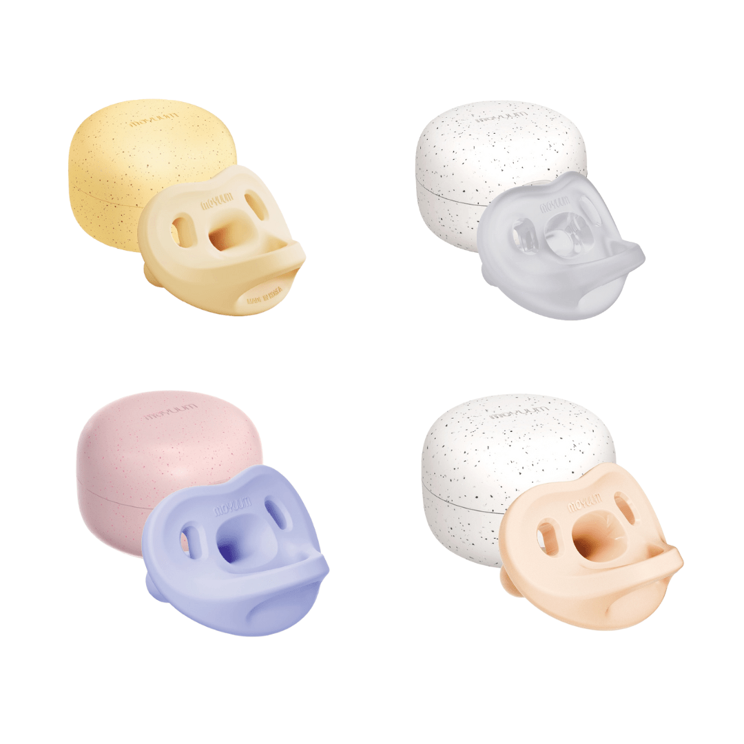 Moyuum All - silicon macaron Stage 2 Pacifier Pack of 4 (with dedicated case) - shop_name uae and saudi arab