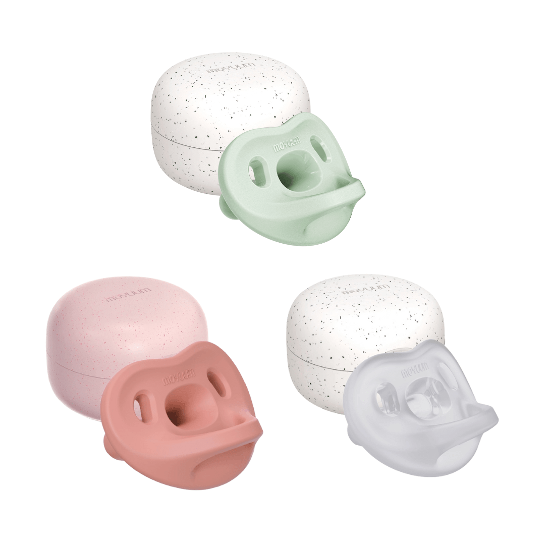 Moyuum All - silicon macaron Stage 3 Pacifier Pack of 3 (with dedicated case) - shop_name uae and saudi arab