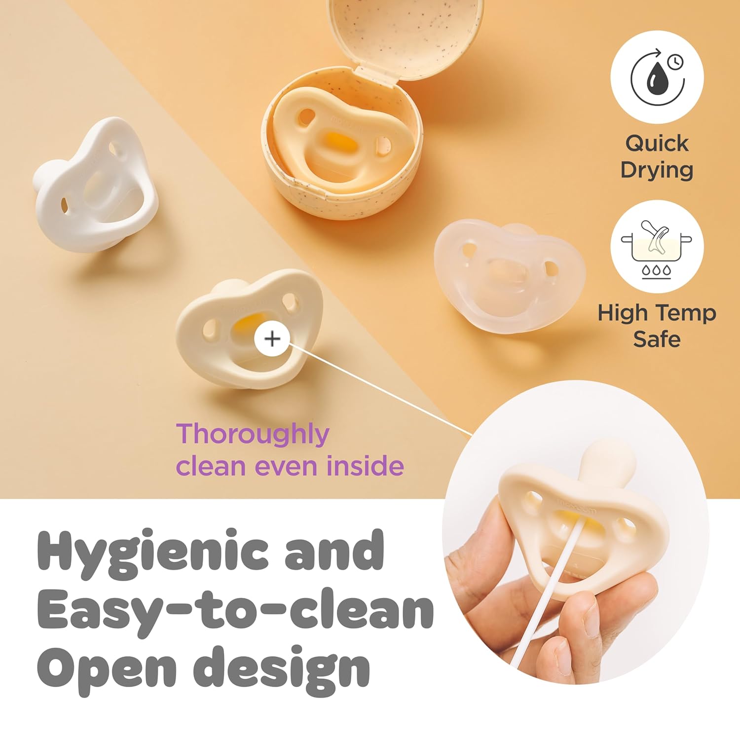 Moyuum All - Silicone Macaron Pacifier + Protective Case - shop_name uae and saudi arab