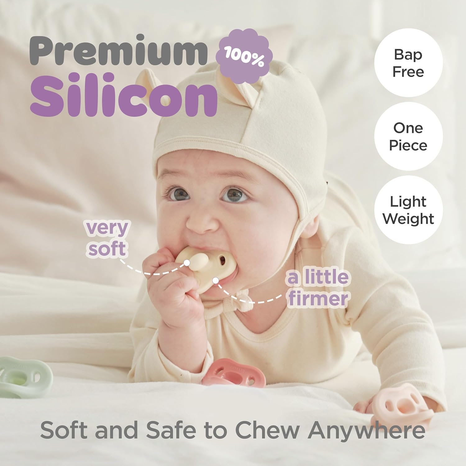 Moyuum All - Silicone Macaron Pacifier + Protective Case - shop_name uae and saudi arab