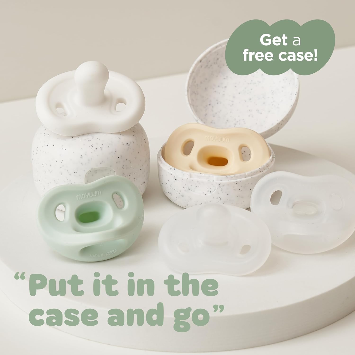 Moyuum All - Silicone Macaron Pacifier + Protective Case - shop_name uae and saudi arab