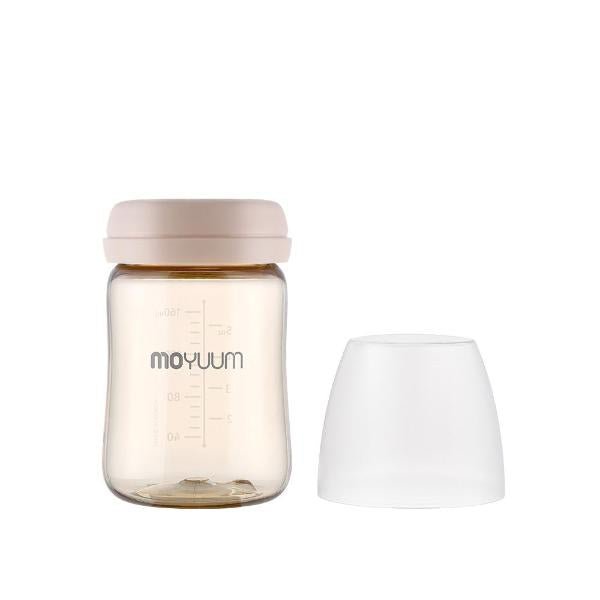 Moyuum Baby Bottle with Real Fit Nipple Level 1 Beige / 170ml (0 to 3 months) (Pack of 3) - shop_name uae and saudi arab