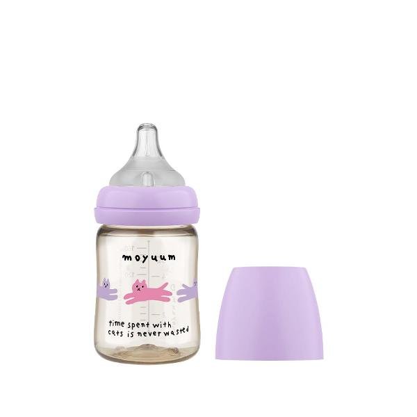 Moyuum PPSU All - in - one Baby Bottle 170ml (0 to 3 months) Pack of 3 (Purple) - shop_name uae and saudi arab