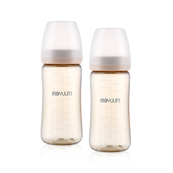 Moyuum PPSU All - in - One Baby Bottle 270ml (3+ Months) Pack of 2 Basic - shop_name uae and saudi arab