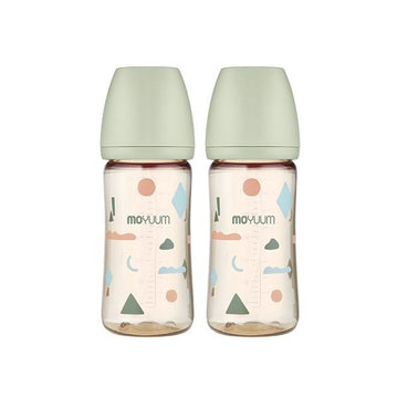 Moyuum PPSU All - in - One Baby Bottle 270ml (3+ Months) Pack of 2 Cloud Edition - shop_name uae and saudi arab
