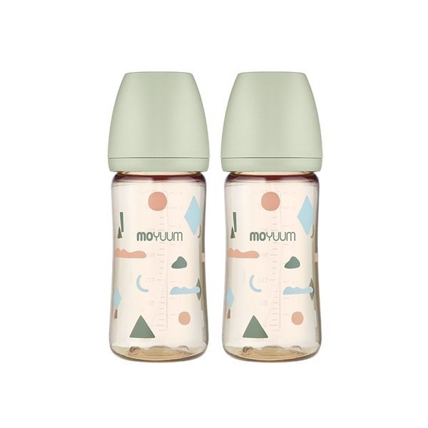 Moyuum PPSU All - in - One Baby Bottle 270ml (3+ Months) Pack of 2 Cloud Edition - shop_name uae and saudi arab