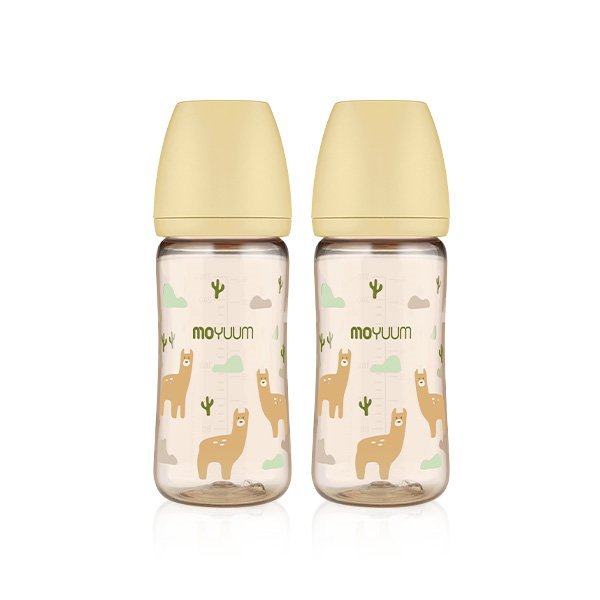 Moyuum PPSU All - in - One Baby Bottle 270ml (3+ Months) Pack of 2 Llama Edition - shop_name uae and saudi arab