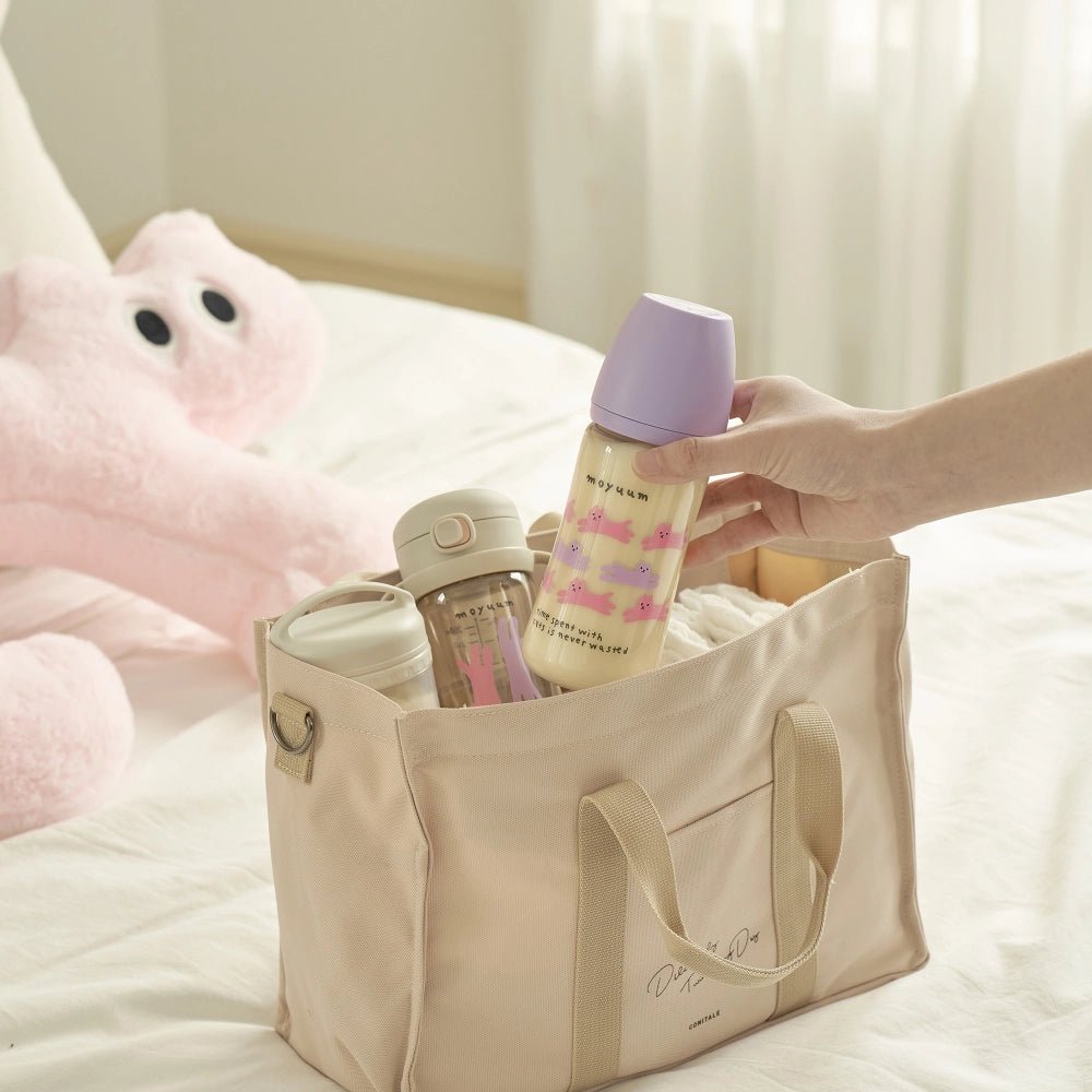 Moyuum PPSU All - in - One Baby Bottle 270ml (3+ Months) Pack of 2 Purple Cat Edition - shop_name uae and saudi arab