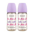 Moyuum PPSU All - in - One Baby Bottle 270ml (3+ Months) Pack of 2 Purple Cat Edition - shop_name uae and saudi arab