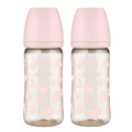 Moyuum PPSU All - in - One Baby Bottle 270ml (3+ Months) Pack of 2 Rabbit Edition - Pink - shop_name uae and saudi arab