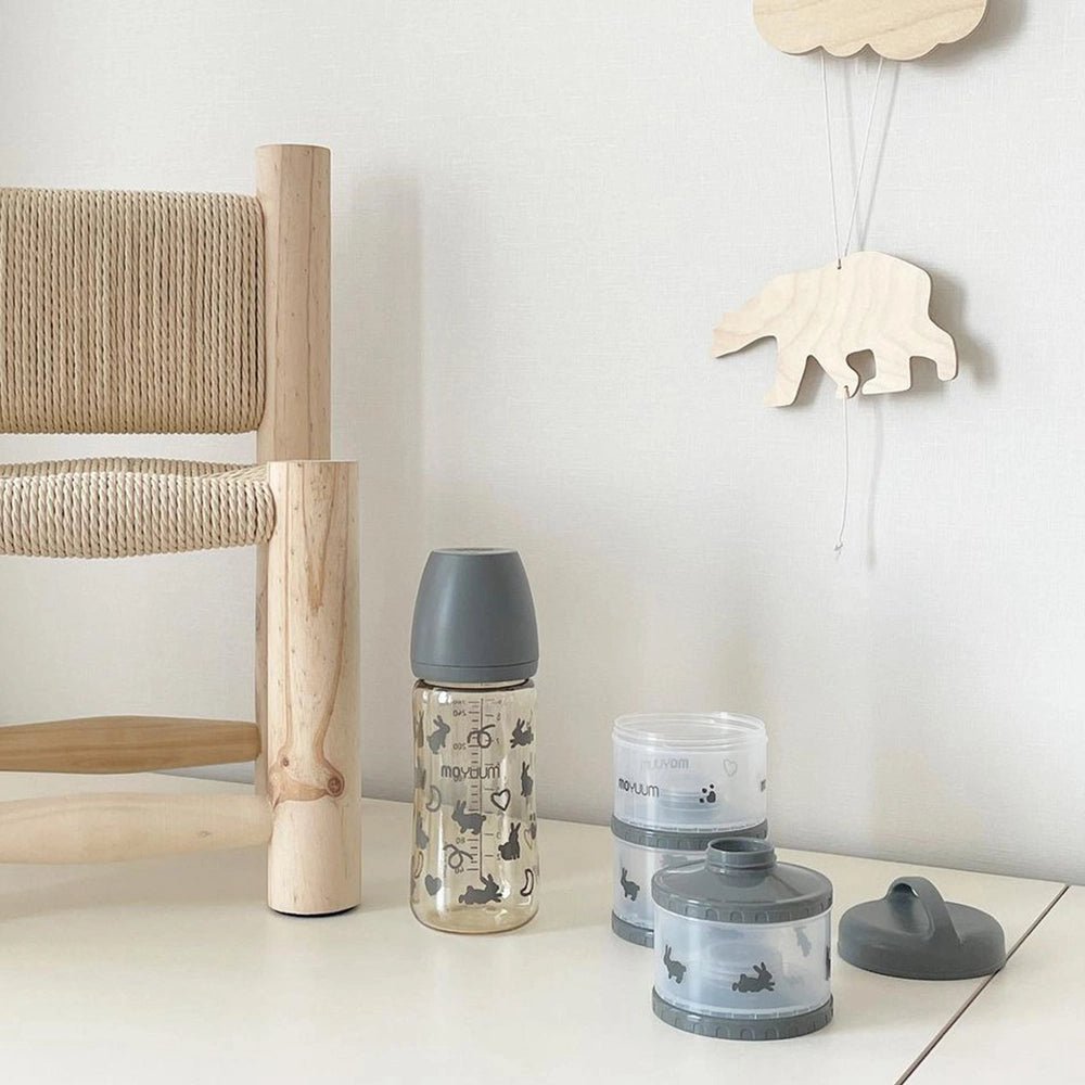 Moyuum PPSU All - in - One Baby Bottle 270ml (3+ Months) Pack of 3 Black Rabbit Edition - shop_name uae and saudi arab