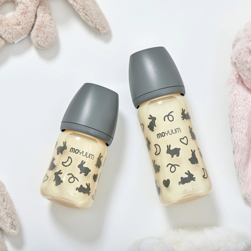 Moyuum PPSU All - in - One Baby Bottle 270ml (3+ Months) Pack of 3 Black Rabbit Edition - shop_name uae and saudi arab