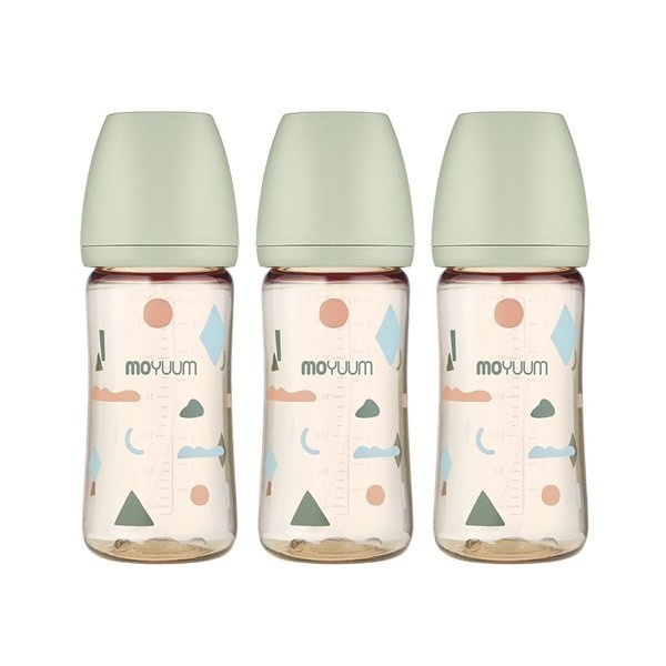 Moyuum PPSU All - in - One Baby Bottle 270ml (3+ Months) Pack of 3 Cloud Edition - shop_name uae and saudi arab