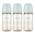 Moyuum PPSU All - in - One Baby Bottle 270ml (3+ Months) Pack of 3 Dear Dear Edition - Mint - shop_name uae and saudi arab