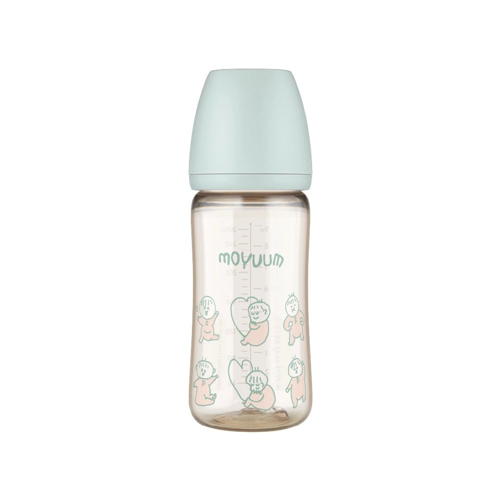 Moyuum PPSU All - in - One Baby Bottle 270ml (3+ Months) Pack of 2 Dear Dear Edition - Mint - shop_name uae and saudi arab