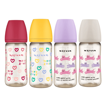 Moyuum PPSU All - in - one Baby Bottle 270ml Quadrapak Susujin Edition (Cherry+Yellow+Purple+Gray) - shop_name uae and saudi arab