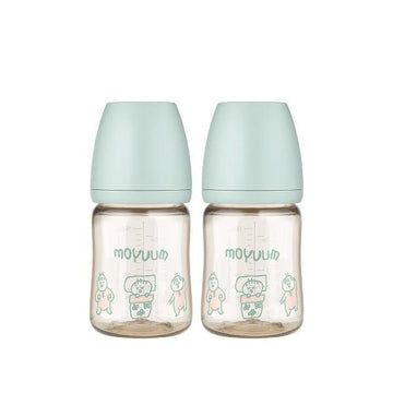 Moyuum PPSU All - in - one Baby Bottle Dear Dear Edition - Mint 170ml (0 to 3 months) Pack of 2 - shop_name uae and saudi arab