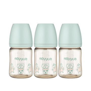 Moyuum PPSU All - in - one Baby Bottle Dear Dear Edition - Mint 170ml (0 to 3 months) Pack of 3 - shop_name uae and saudi arab