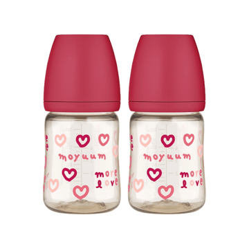 Moyuum PPSU All - in - one Baby Bottle More Love(SOOSOOJIN) Edition Cherry 170ml (0 to 3 months) Pack of 2 - shop_name uae and saudi arab