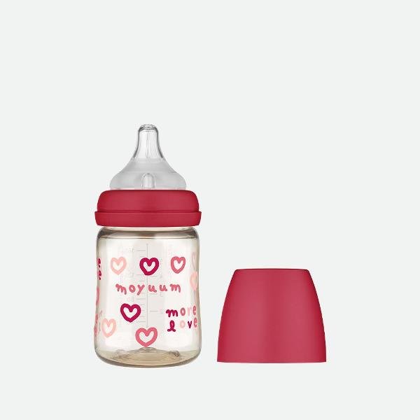 Moyuum PPSU All - in - one Baby Bottle More Love(SOOSOOJIN) Edition Cherry 170ml (0 to 3 months) Pack of 3 - shop_name uae and saudi arab