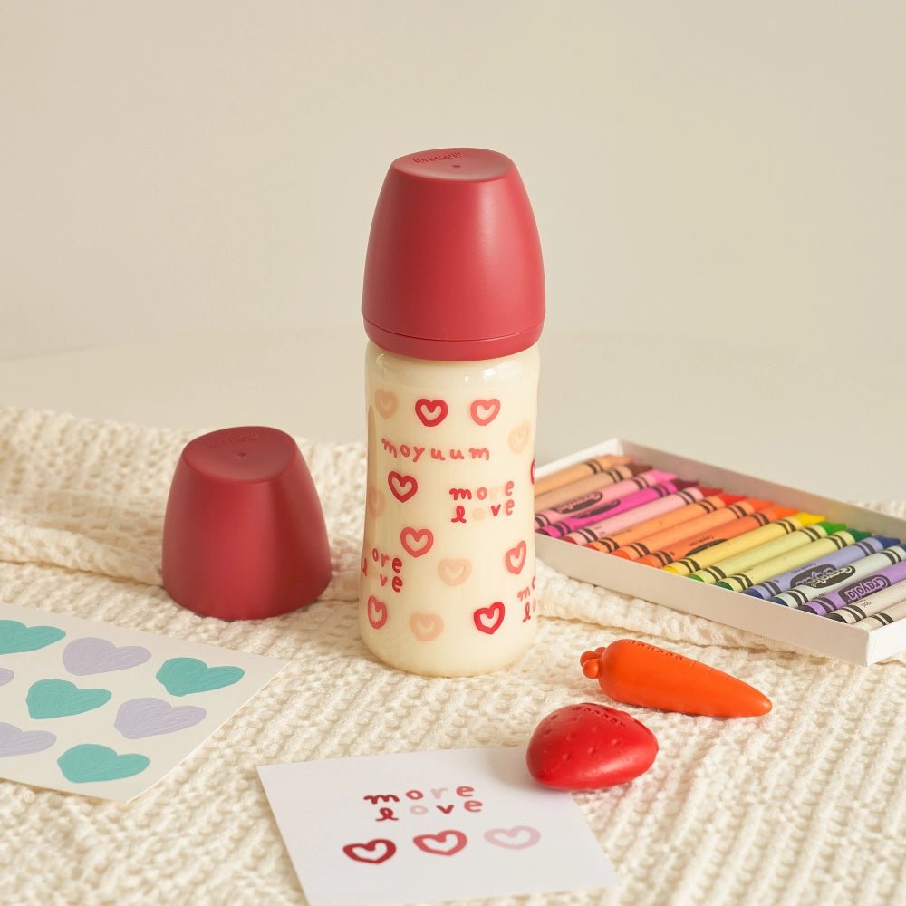 Moyuum PPSU All - in - one Baby Bottle More Love(SOOSOOJIN) Edition Cherry 270ml (3+ Months) Pack of 3 - shop_name uae and saudi arab