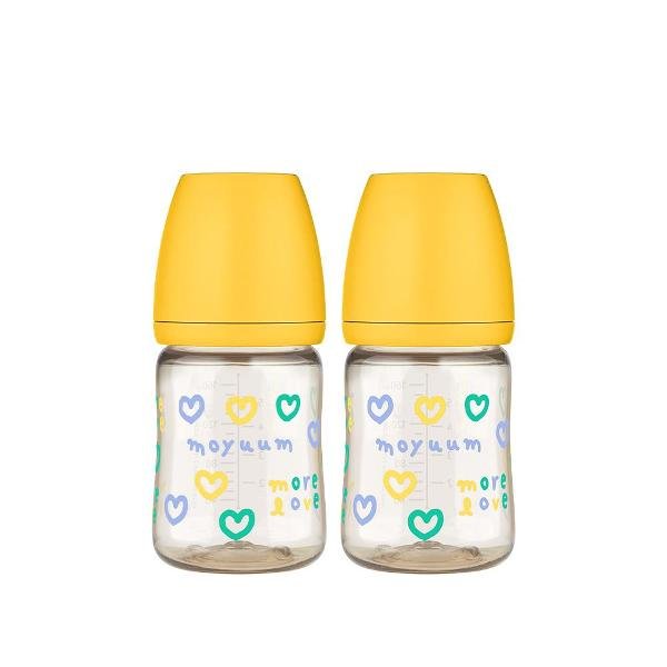Moyuum PPSU All - in - one Baby Bottle More Love(SOOSOOJIN) Edition Yellow 170ml (0 to 3 months) Pack of 2 - shop_name uae and saudi arab