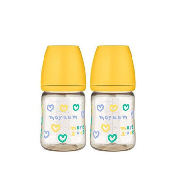 Moyuum PPSU All - in - one Baby Bottle More Love(SOOSOOJIN) Edition Yellow 170ml (0 to 3 months) Pack of 2 - shop_name uae and saudi arab