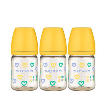 Moyuum PPSU All - in - one Baby Bottle More Love(SOOSOOJIN) Edition Yellow 170ml (0 to 3 months) Pack of 3 - shop_name uae and saudi arab