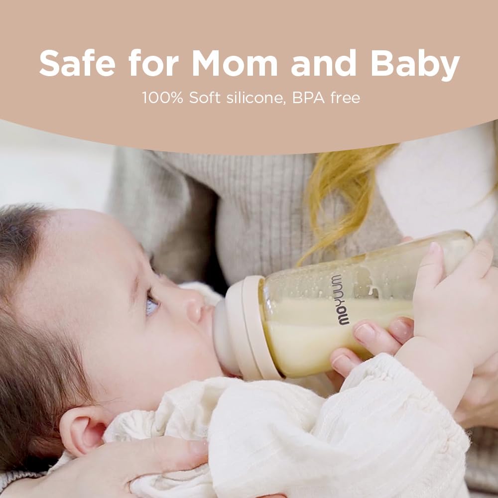 Moyuum PPSU All - in - One Baby Bottle with Nipple 170 ml (0 to 3 months) (Cat Edition - Grey) - shop_name uae and saudi arab