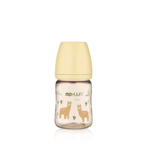 Moyuum PPSU All - in - One Baby Bottle with Nipple 170 ml (0 to 3 months) (Liama Edition - Beige) - shop_name uae and saudi arab