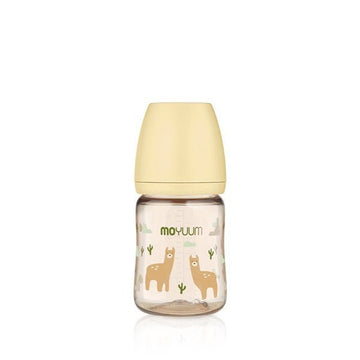 Moyuum PPSU All - in - One Baby Bottle with Nipple 170 ml (0 to 3 months) (Liama Edition - Beige) - shop_name uae and saudi arab