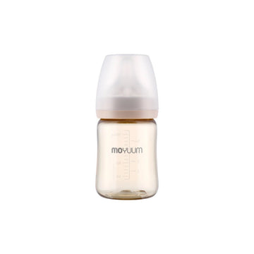 Moyuum PPSU All - in - One Baby Bottle with Nipple 170 ml (0 to 3 months) (More love (Real Fit Nipple - Beige) - shop_name uae and saudi arab