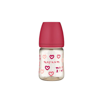 Moyuum PPSU All - in - One Baby Bottle with Nipple 170 ml (0 to 3 months) (More love (SOOSOOJIN) Edition - Cherry) - shop_name uae and saudi arab