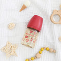 Moyuum PPSU All - in - One Baby Bottle with Nipple 170 ml (0 to 3 months) (More love (SOOSOOJIN) Edition - Cherry) - shop_name uae and saudi arab