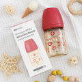 Moyuum PPSU All - in - One Baby Bottle with Nipple 170 ml (0 to 3 months) (More love (SOOSOOJIN) Edition - Cherry) - shop_name uae and saudi arab