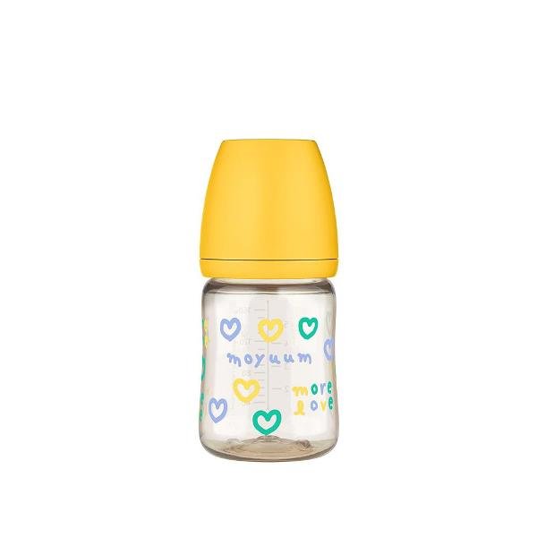 Moyuum PPSU All - in - One Baby Bottle with Nipple 170 ml (0 to 3 months) (More love (SOOSOOJIN) Edition - Yellow) - shop_name uae and saudi arab