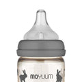 Moyuum PPSU All - in - One Baby Bottle with Nipple 170 ml (0 to 3 months) (Rabbit Edition - Grey) - shop_name uae and saudi arab