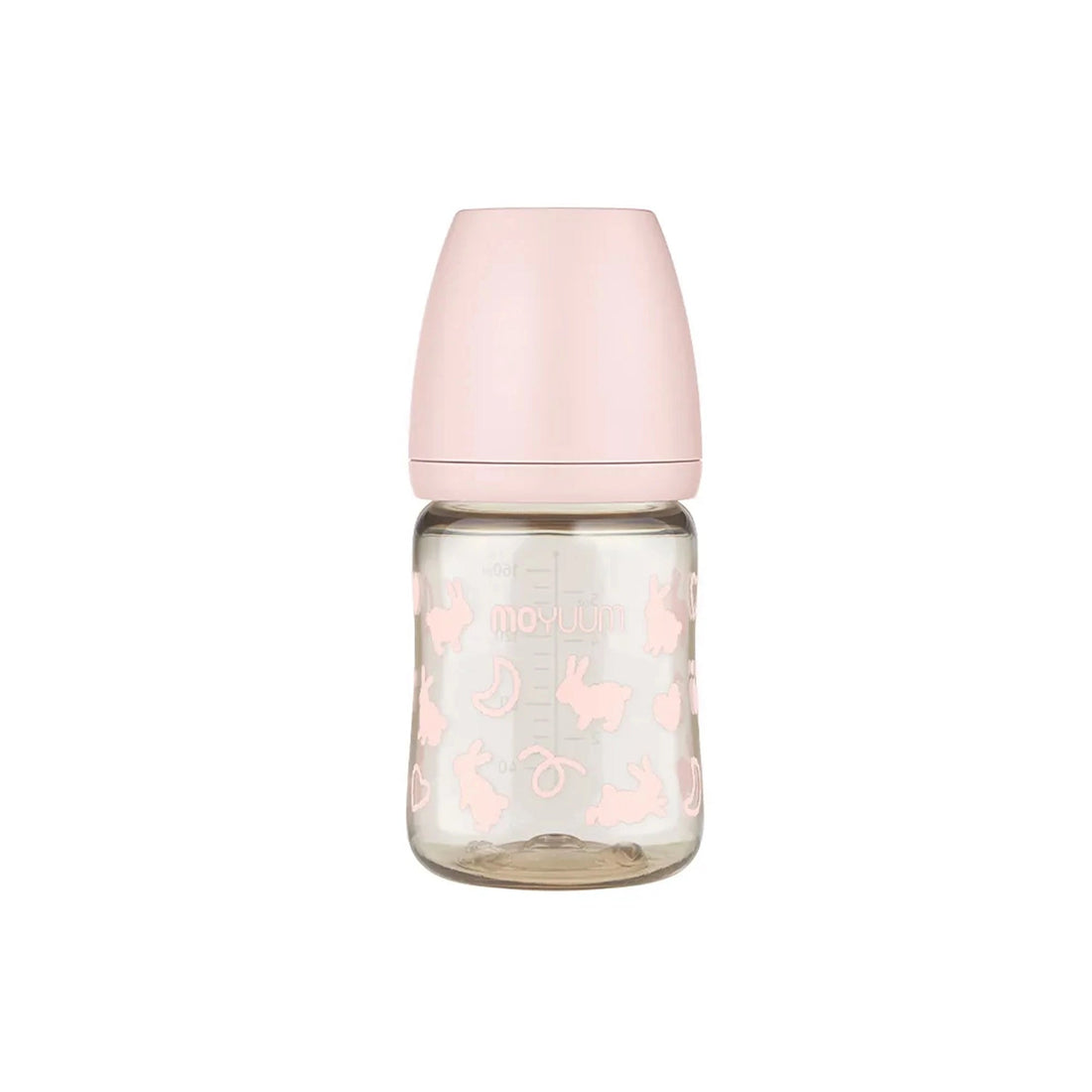 Moyuum PPSU All - in - One Baby Bottle with Nipple 170 ml (0 to 3 months) (Rabbit Edition - Pink) - shop_name uae and saudi arab