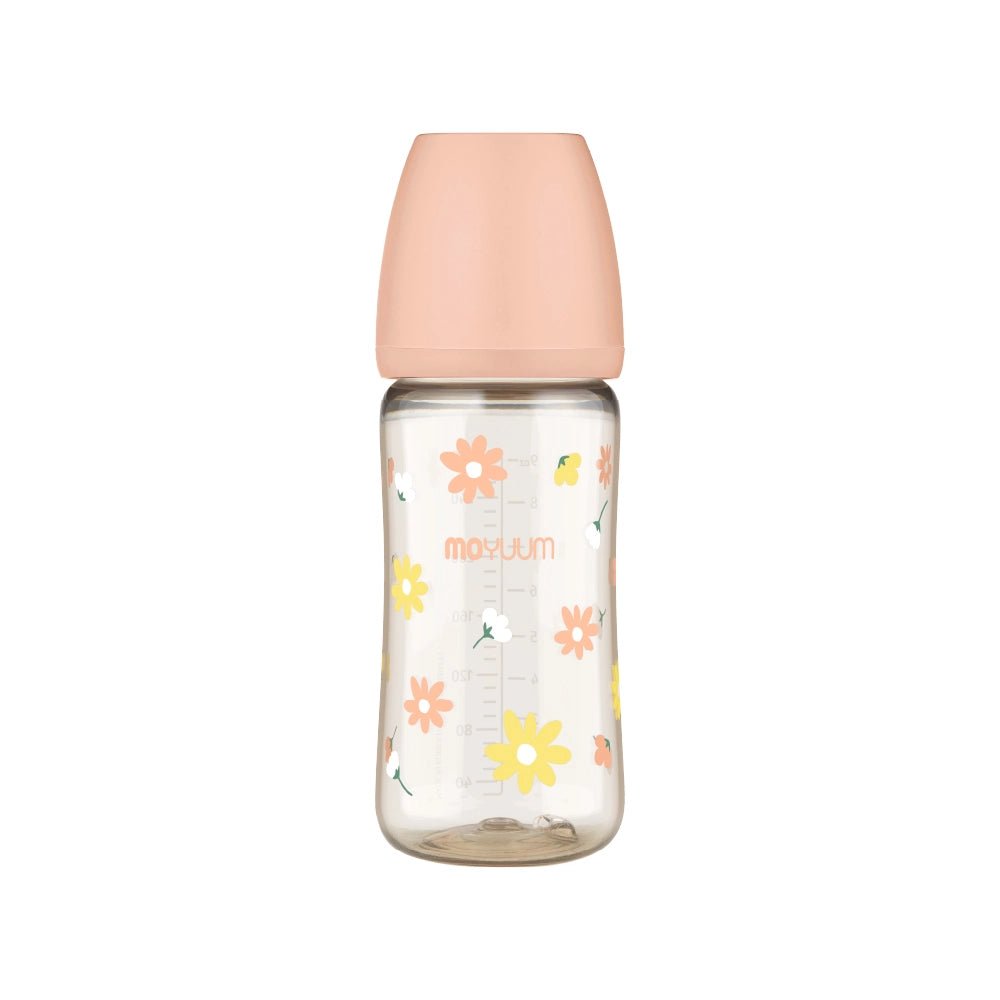 Moyuum PPSU All - in - One Baby Bottle with Nipple 270 ml (3+ Months) (Daisy Edition) - shop_name uae and saudi arab