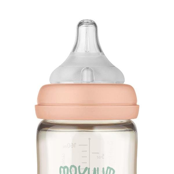 Moyuum PPSU All - in - One Baby Bottle with Nipple 270 ml (3+ Months) (Dear Dear Edition - Coral Pink) - shop_name uae and saudi arab